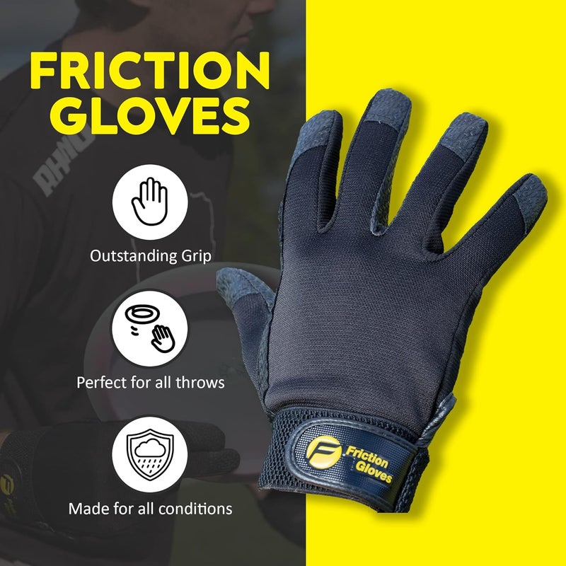 Friction Gloves Disc Sports Gloves - Rubberized Palm and Fingers for Amazing Grip on All Your Throws - Perfect for Driving & Putting - Play Your Best in Any Weather - Image 2